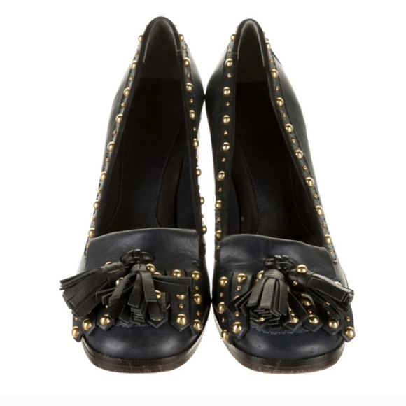Tory Burch Leather Studded Oxford Pumps - Picture 5 of 5